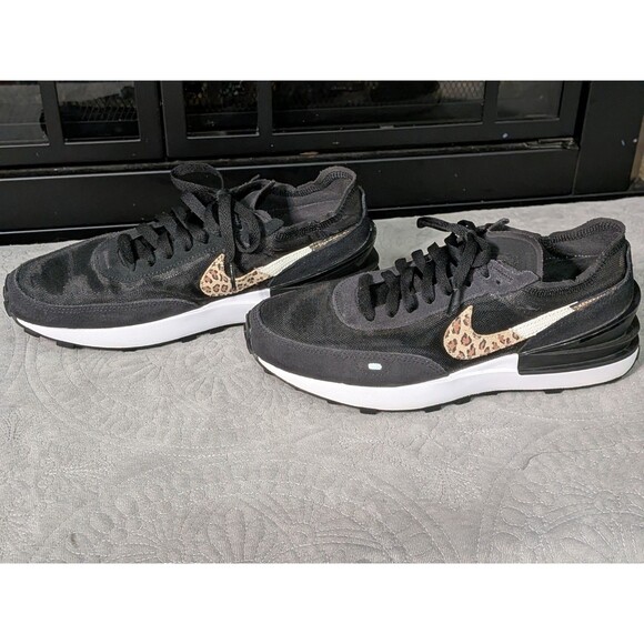Nike Waffle One Leopard Animal Print Retro Sneakers Shoes Low Top Women's 9 - Picture 2 of 7